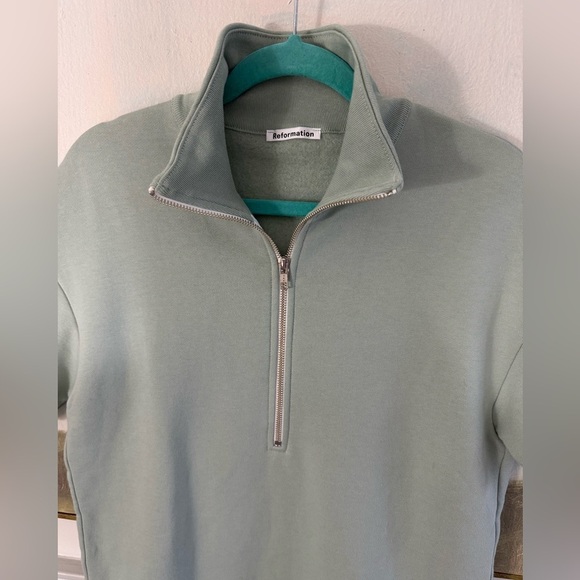 REFORMATION Hampton Mint Green Sweat Dress NWT* Size M - Picture 4 of 10